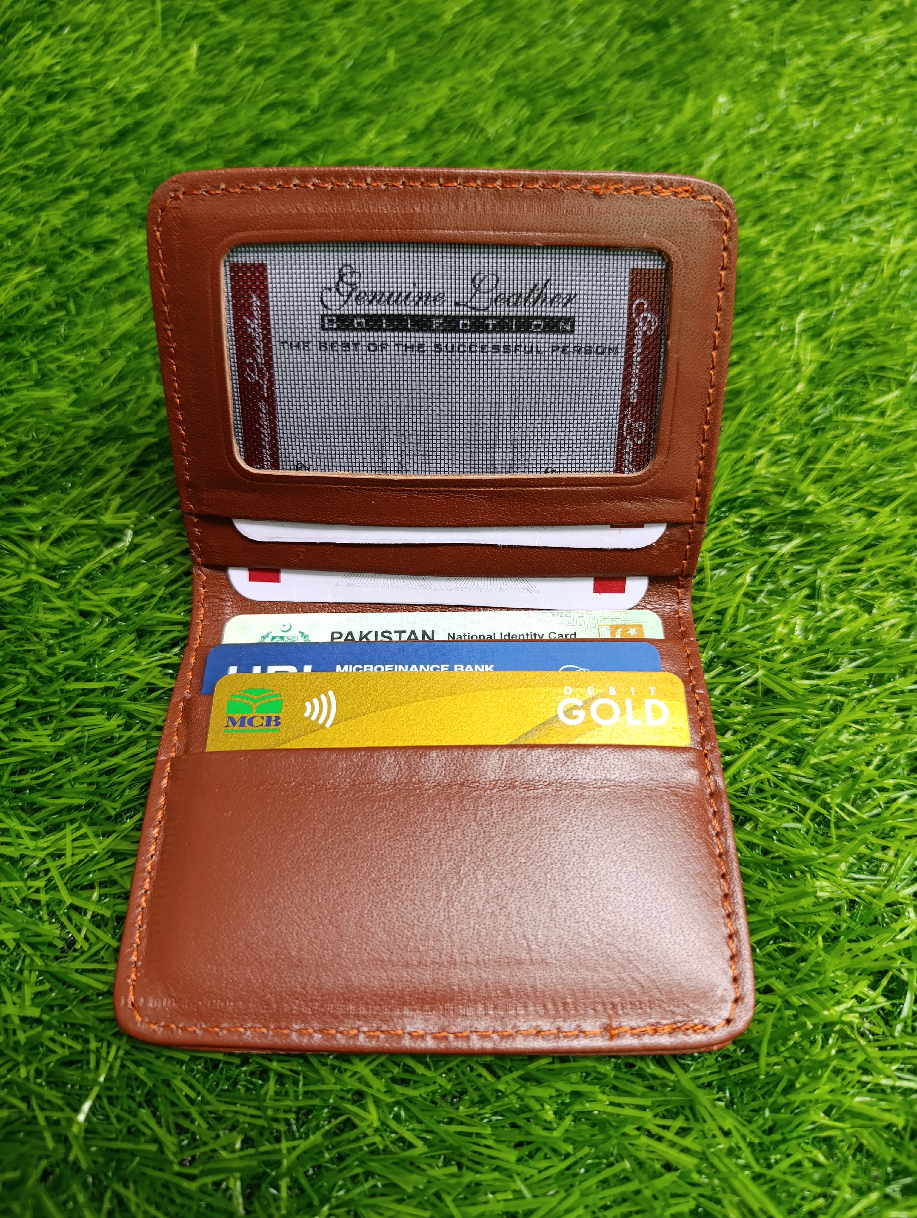 Pocket Ease: smart card holder  100% Genuine Leather