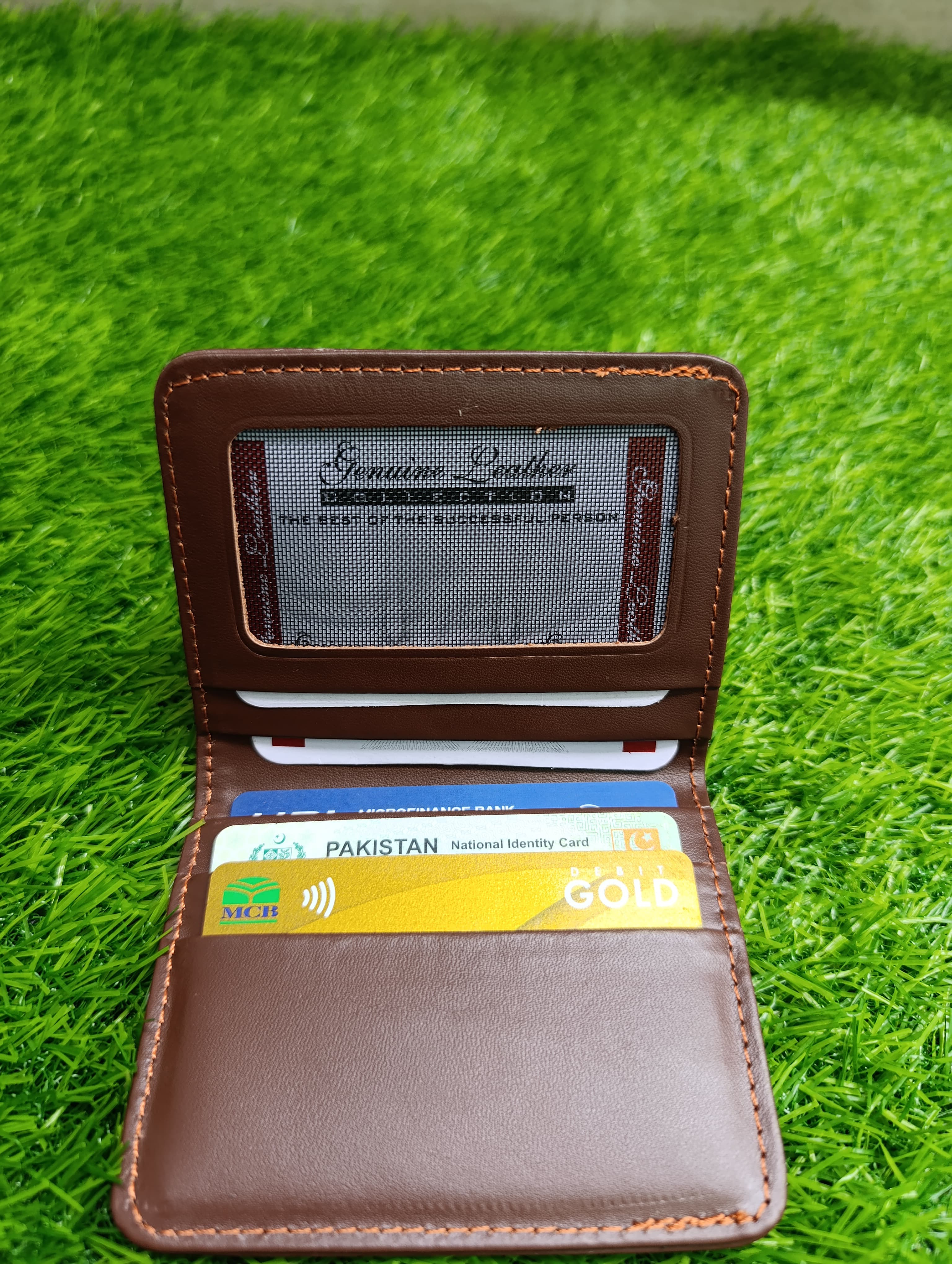 Pocket Ease: smart card holder  100% Genuine Leather