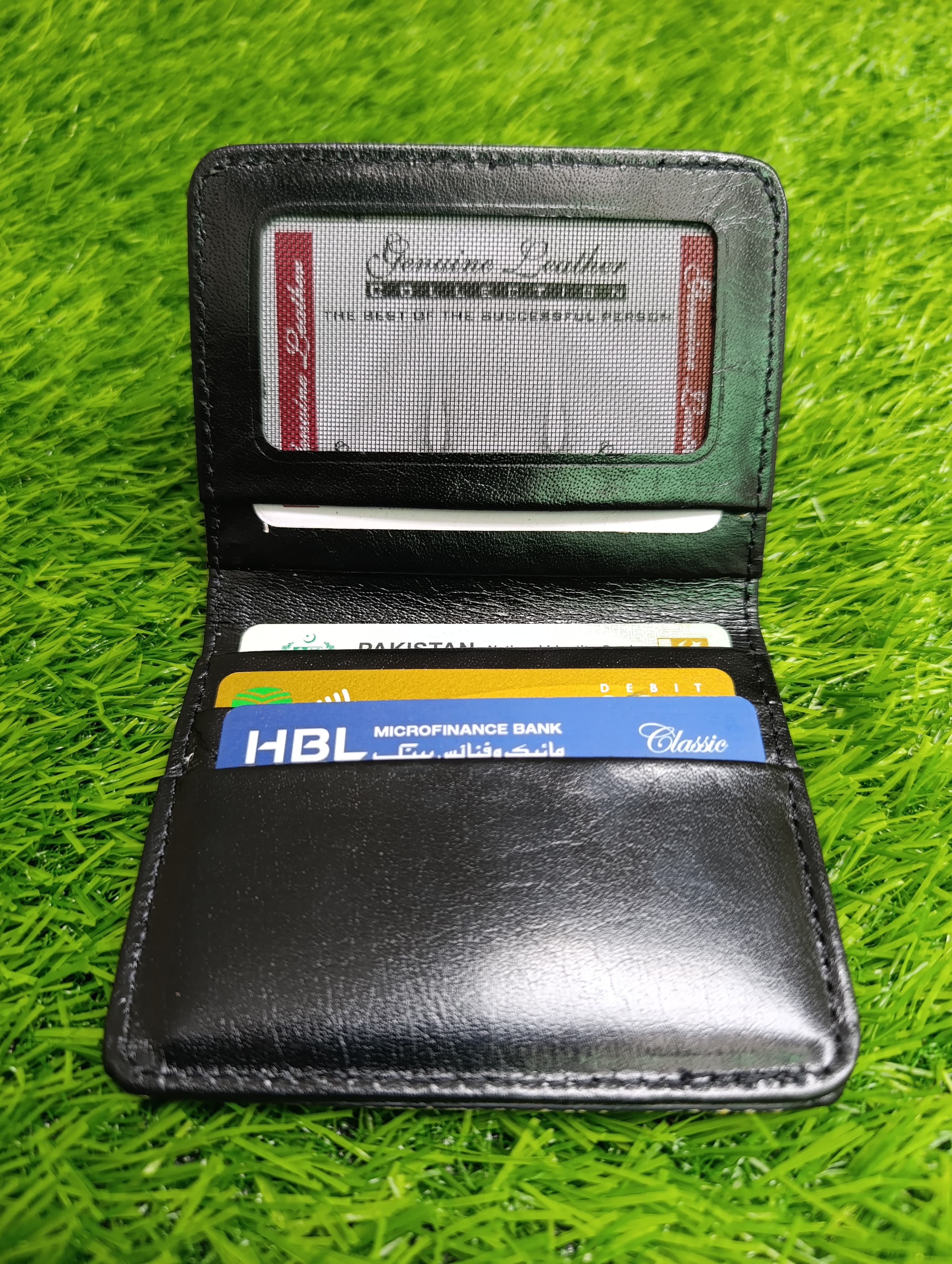 Pocket Ease: smart card holder  100% Genuine Leather